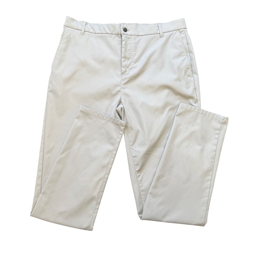 Wowie Daily Chino Pants Men 34x34 Gray Performance Stretch‎ Flat Front Casual
